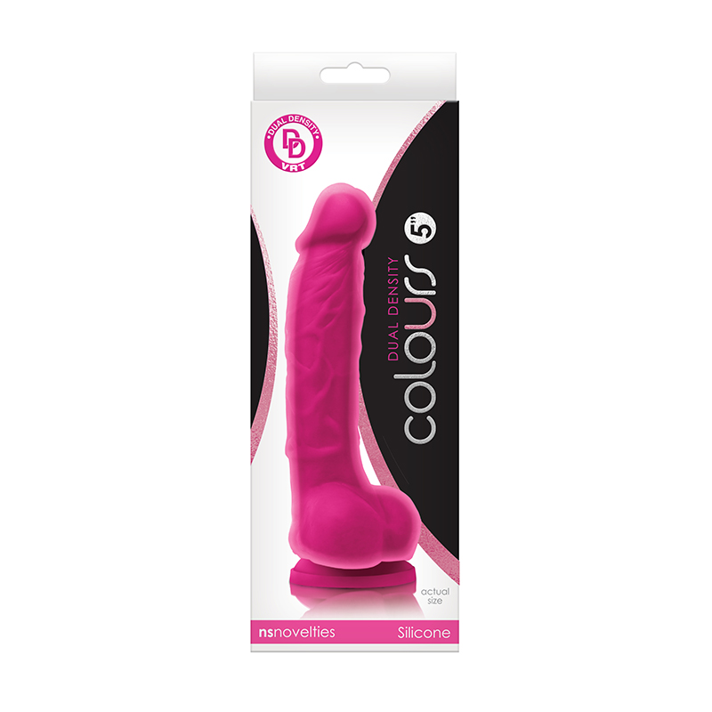 Colours Dual Density 5in Dildo Pink