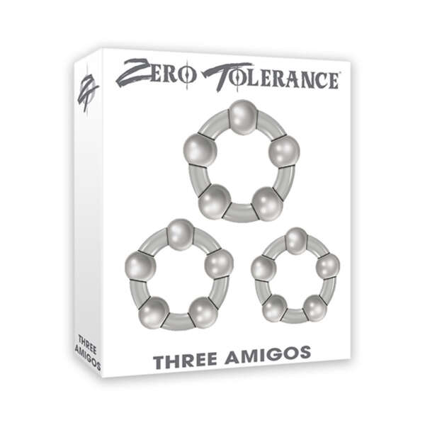 ZT Three Amigos 3Pc Cockring Set Clear