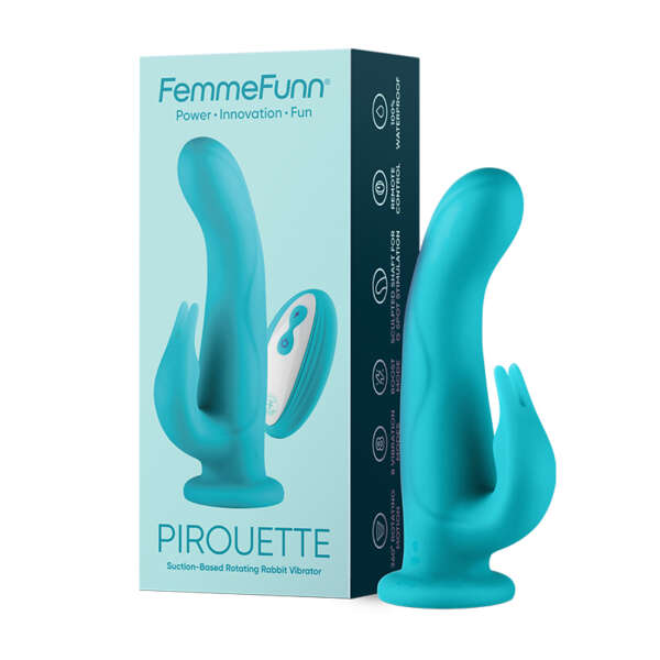 FemmeFunn Pirouette Vibrating Dildo Turq