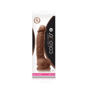 Colours Dual Density 5in Dildo Brown
