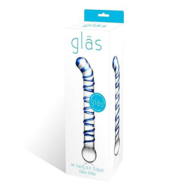 Glas Mr. Swirly 6.5in G-Spot Glass Dildo