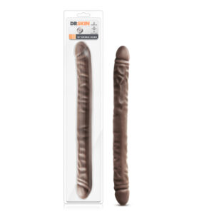 Dr. Skin 18in Double Dildo Brown