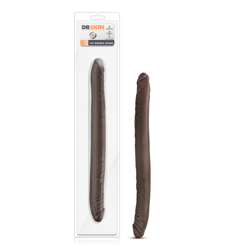 Dr. Skin 16in Double Dildo Brown
