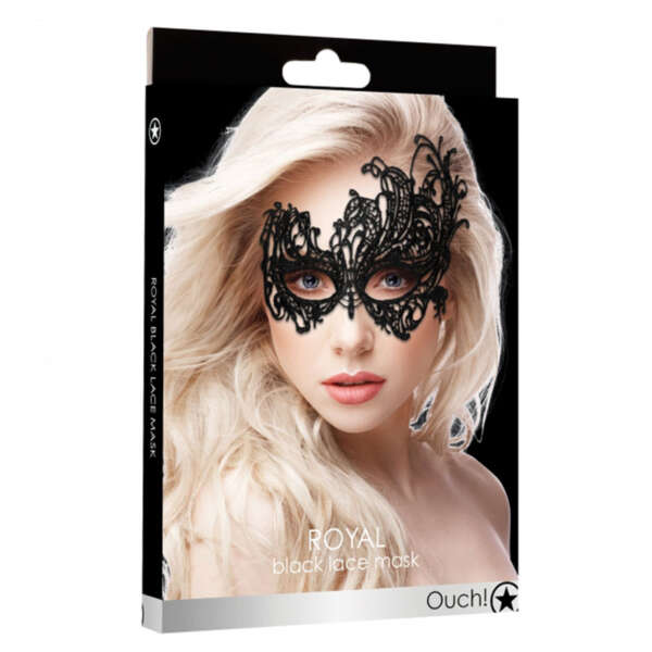 Ouch Royal Lace Eye Mask Black