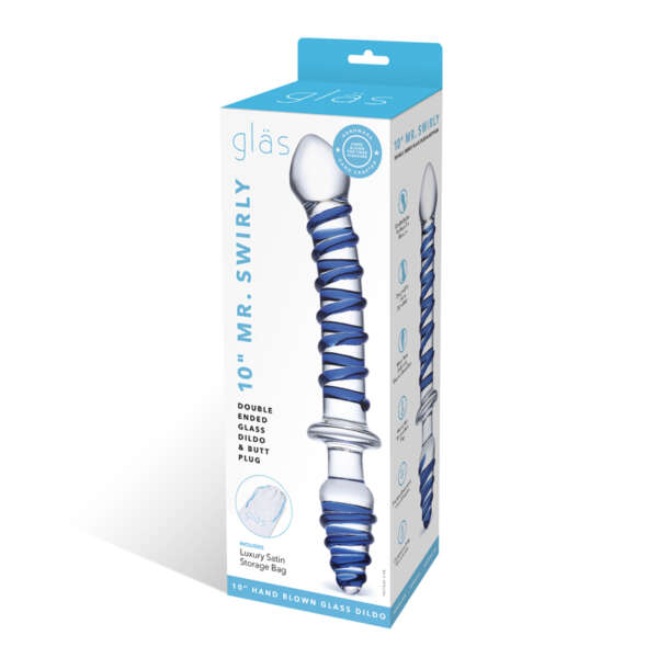 Glas 10in Mr. Swirly DoubleEnd Dil Plug