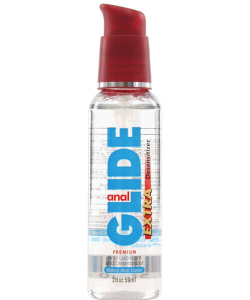 Anal Glide Extra Anal Lubricant & Desensitizer - 2 oz Pump Bottle