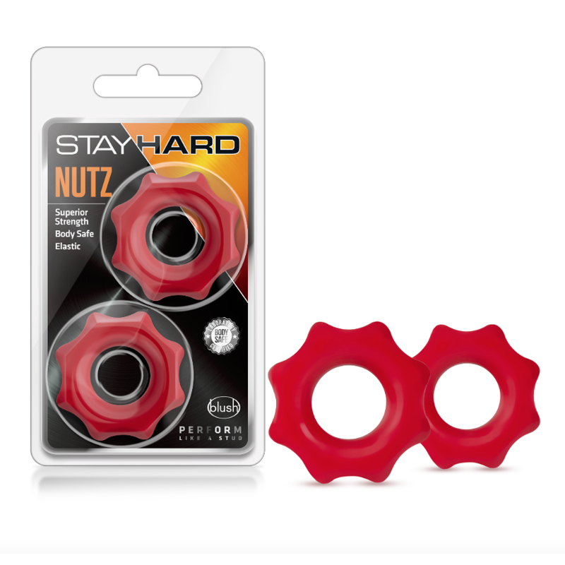 Stay Hard Nutz Cockring 2pk Red