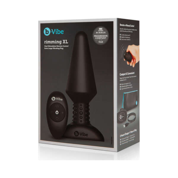 b-vibe Rimming XL Anal Plug Black