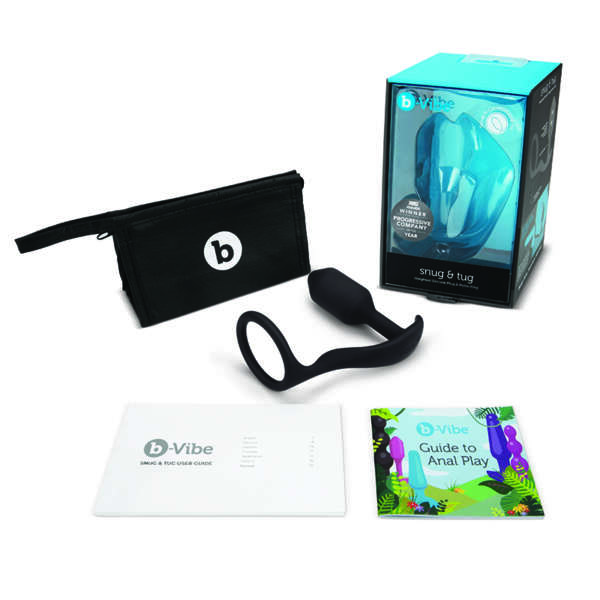 b-Vibe Snug & Tug with Cockring Black