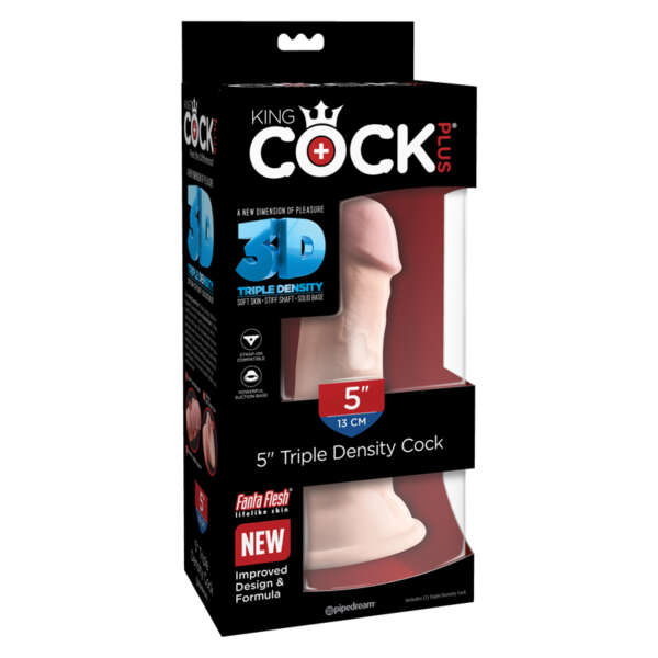 King Cock Plus 5in Triple Density Beige