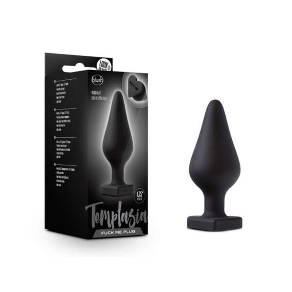 Temptasia Fuck Me Plug Heart Base Blk