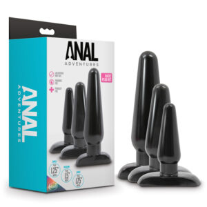 Anal Adventures Basic Plug Kit Black