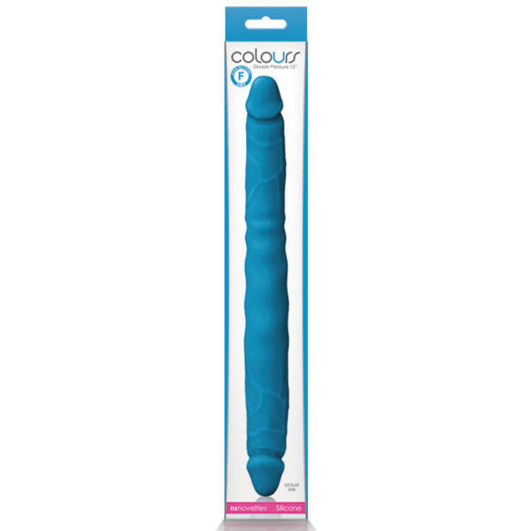 Colours Double Pleasure 12in Dildo Blue