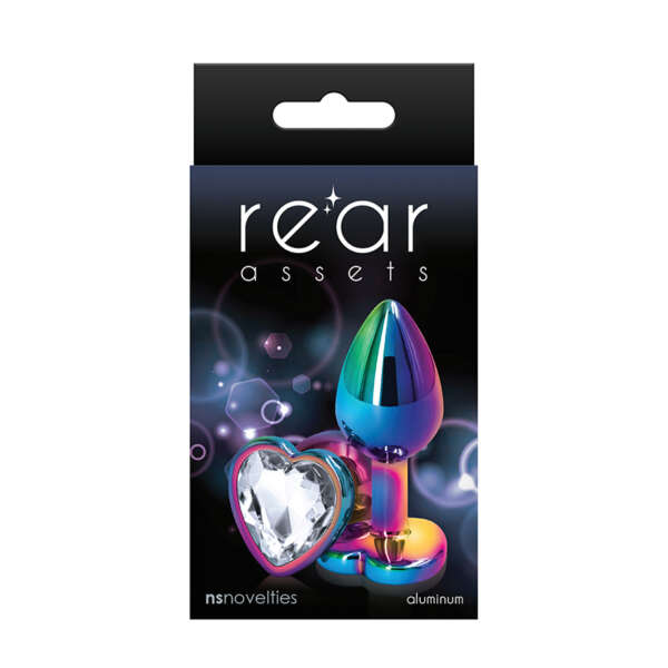 Rear Assets Heart Plug Small Multi/Clear