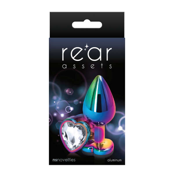 Rear Assets Heart Plug Med Multi/Clear