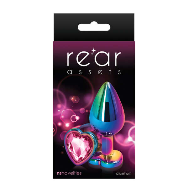 Rear Assets Heart Plug Med Multi/Pink