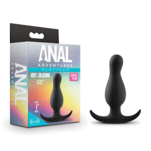 Anal Adventures Silicone Curve Plug Blk