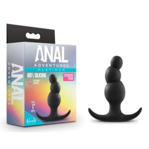 Anal Adventures Silicone StackedPlug Blk