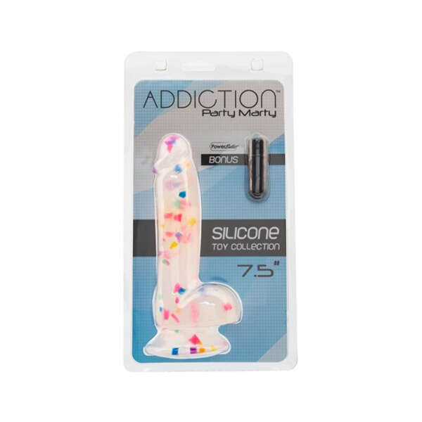 Addiction Confetti Dong 7.5in W/ Bullet