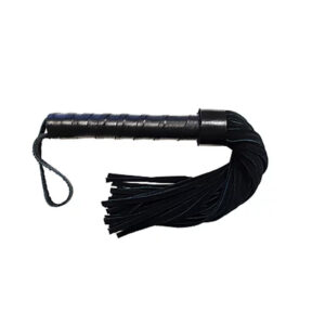 Short Suede Flogger Leather Handle BLK