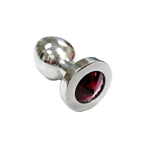 Stainless Smooth Medium Butt Plug RED