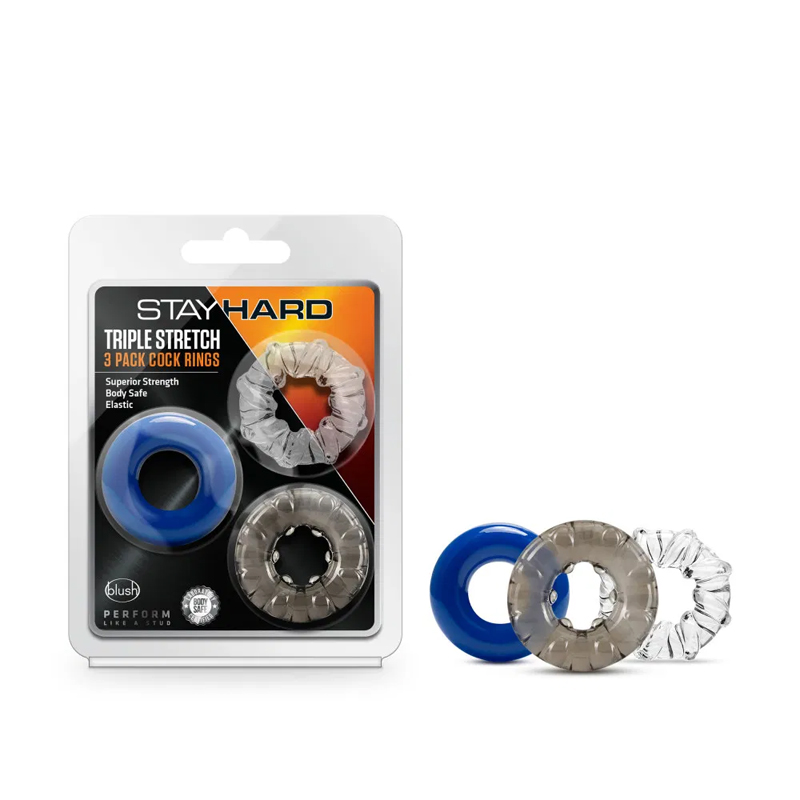 Stay Hard TripleStretch Rings 3pk Assort