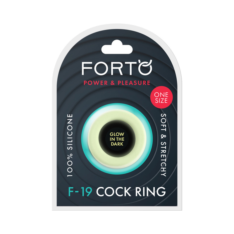 Forto F-19 Sili 2-Tone Cockring Blk/Glo