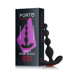Forto Vibrating Anal Beads Plug Black