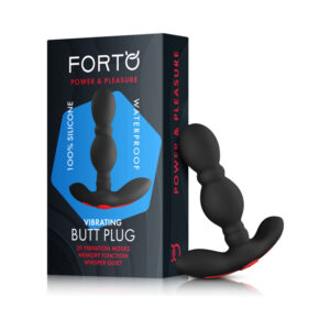 Forto Vibrating Anal Plug Black