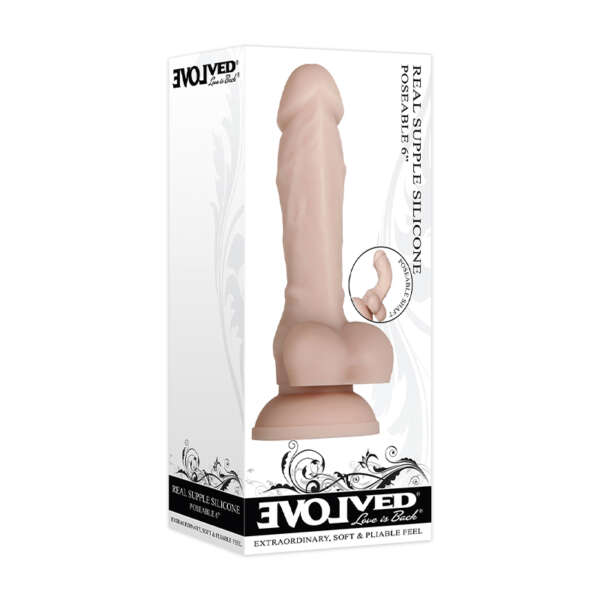 Evolved RealSupplePoseable 6in Dildo Bge