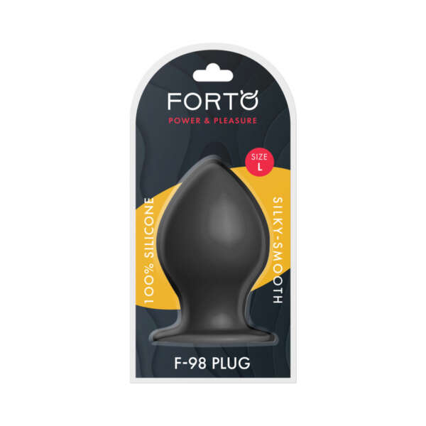 Forto F-98 Cone Silicone Plug Lrg Blk