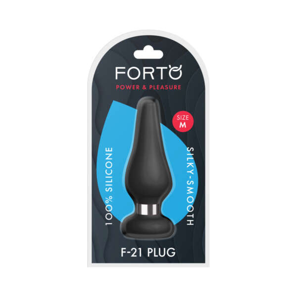 Forto F-21 Tear Drop Sili Plug Med Blk