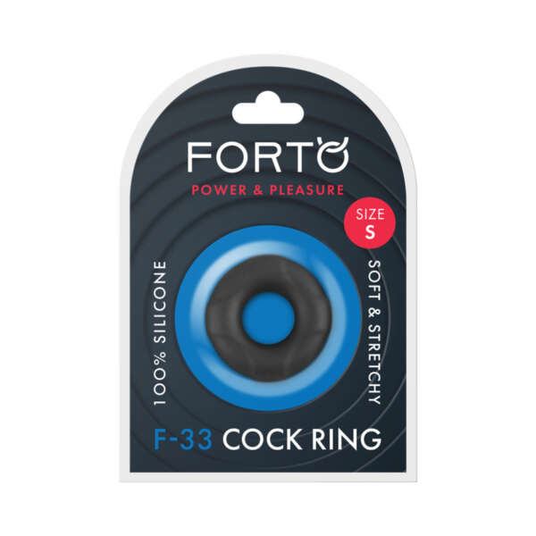 Forto F-33 Silicone Cockring Small Black