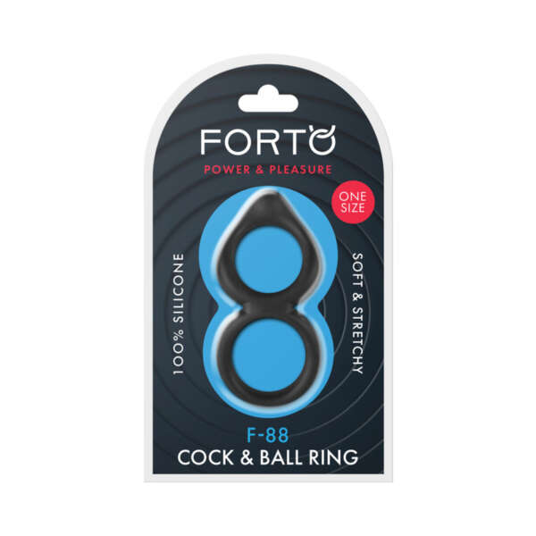 Forto F-88 Silicone Cock & Ball Ring Blk