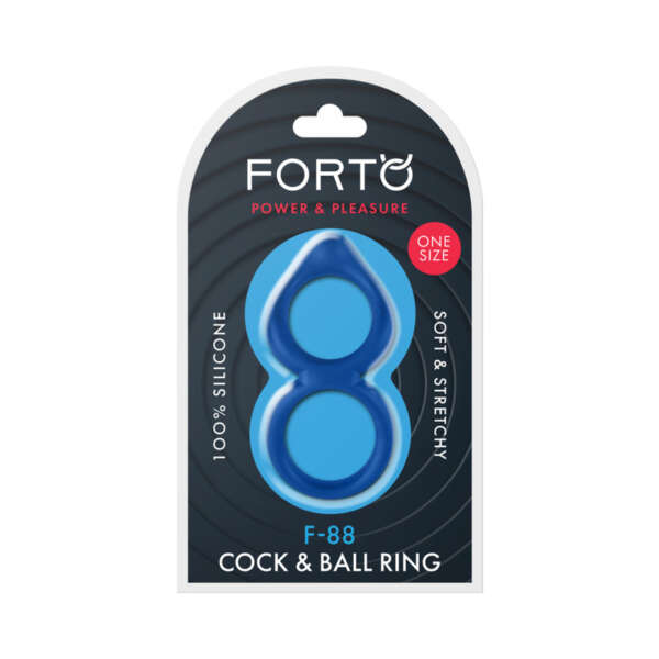 Forto F-88 Silicone Cock & Ball Ring Blu