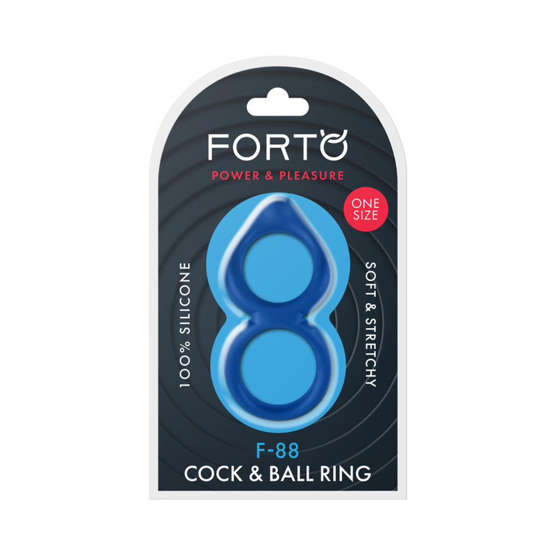 Forto F-88 Silicone Cock & Ball Ring Blu