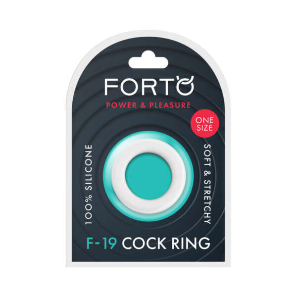 Forto F-19 Sili 2-Tone Cockring Blk/Wht