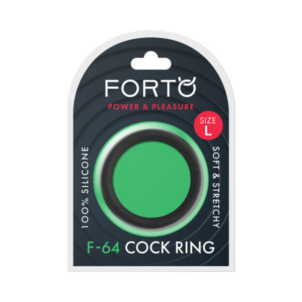 Forto F-64 Wide Sili Cockring Lrg Blk
