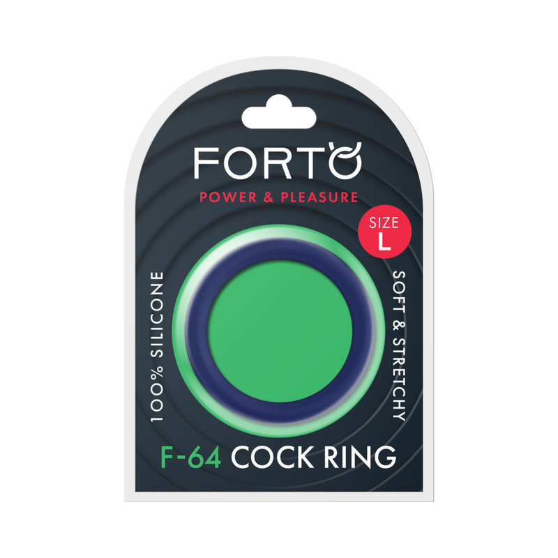 Forto F-64 Wide Sili Cockring Lrg Blue