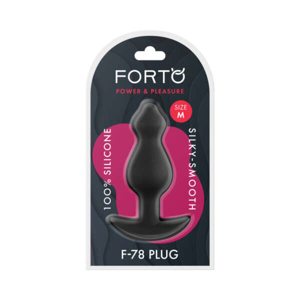 Forto F-78 Pointee Silicone Plug Med Blk