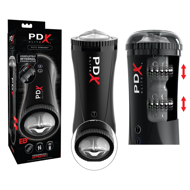PDX Elite Moto Stroker Clear/Black
