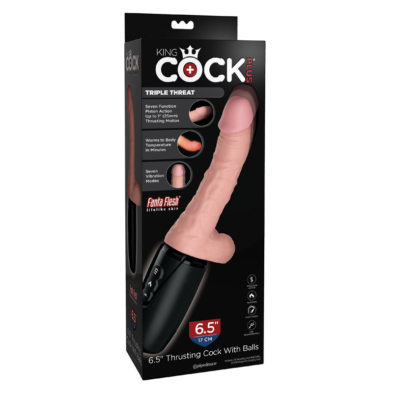 King Cock Plus 6.5in Thrust w/Balls Beig
