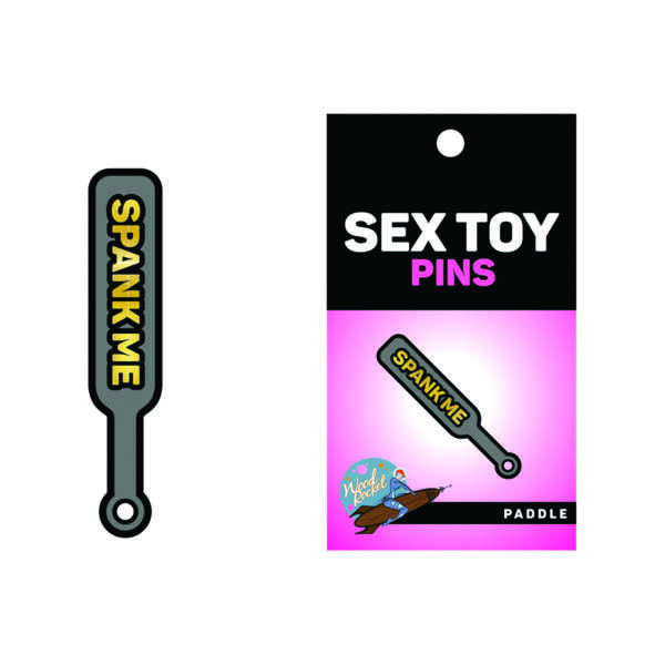 Wood Rocket Spank Me Paddle Pin