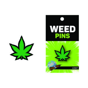 Wood Rocket Green Marijuana Leaf Pin