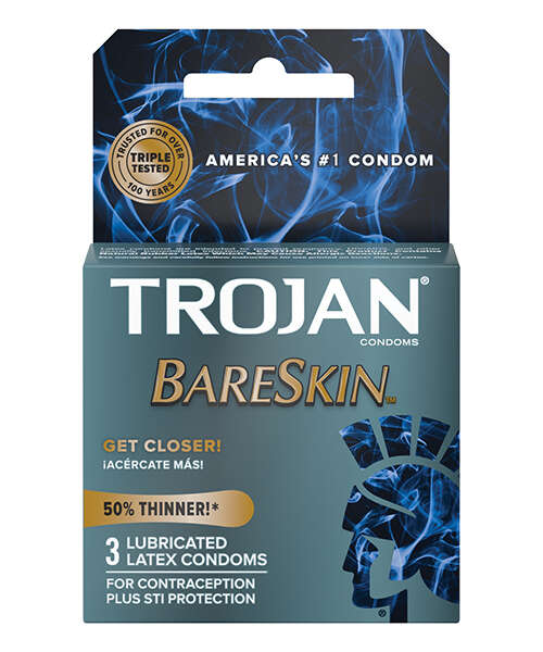 Trojan Bareskin Condoms - Box of 3