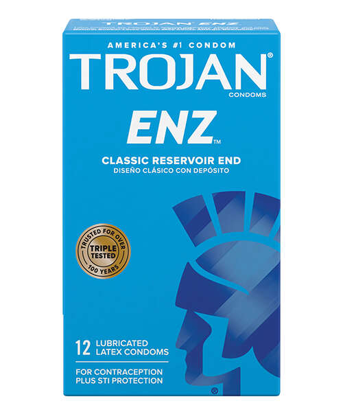Trojan Enz Lubricated Condoms - Box of 12
