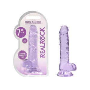 RealRock CC 7in Dildo WBalls&Suction Pur