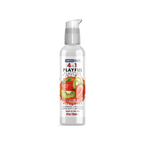Swiss Navy 4 in 1 Straw-Kiwi Pleasur 4oz