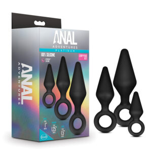 Anal Adventures Loop Plug Kit Black
