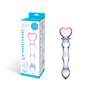 Glas 8in Sweetheart Glass Dildo Heart